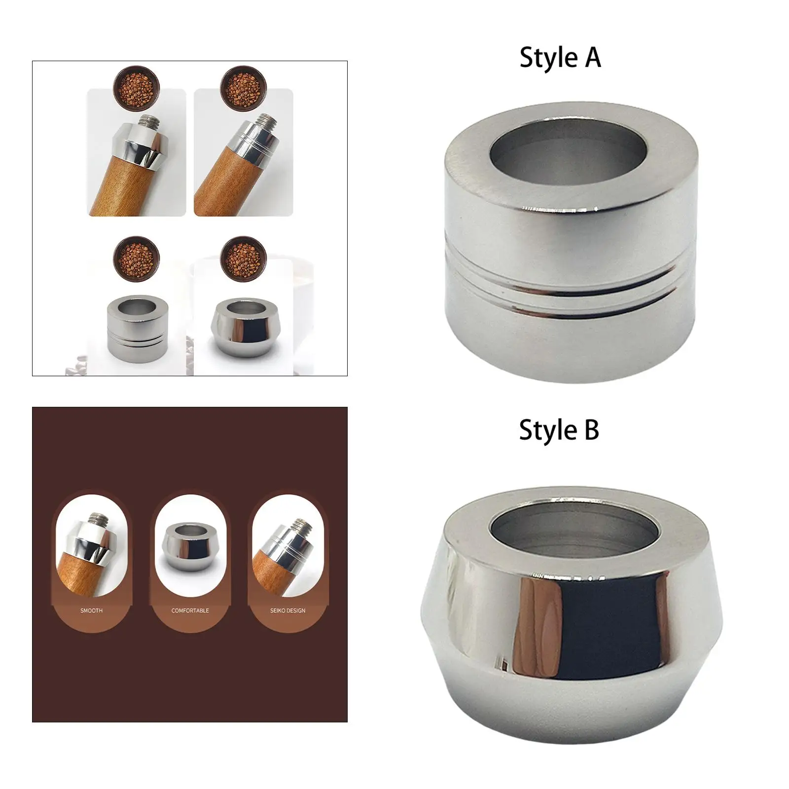 에스프레소 기계용 금속 포타필터 핸들, 22mm 직경