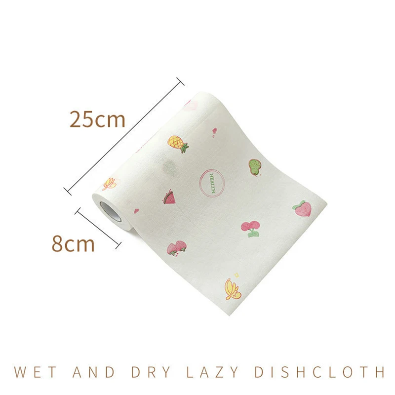 1Pack Lazy Rag Wet Dry Household Kitchen Paper Special Paper Disposable Dishwashing Cloth Absorbent Non-Oil Cleaning Product