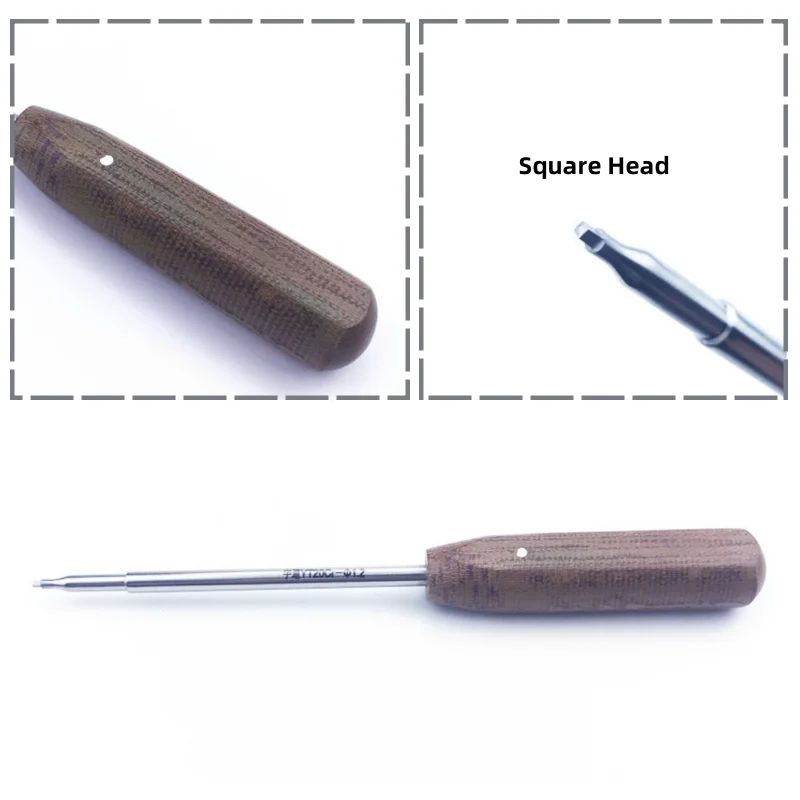 Stainless Steel Square Cross‑Head Bone Screwdriver Veterinary Orthopedic Surgical Instrument for Animal Use