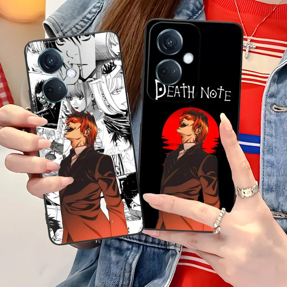 Death Note Kira Light Phone Case for OPPO Reno 14 13 12 11 10 9 8 7 6 5 F T Pro 5G Soft TPU Shockproof Cover