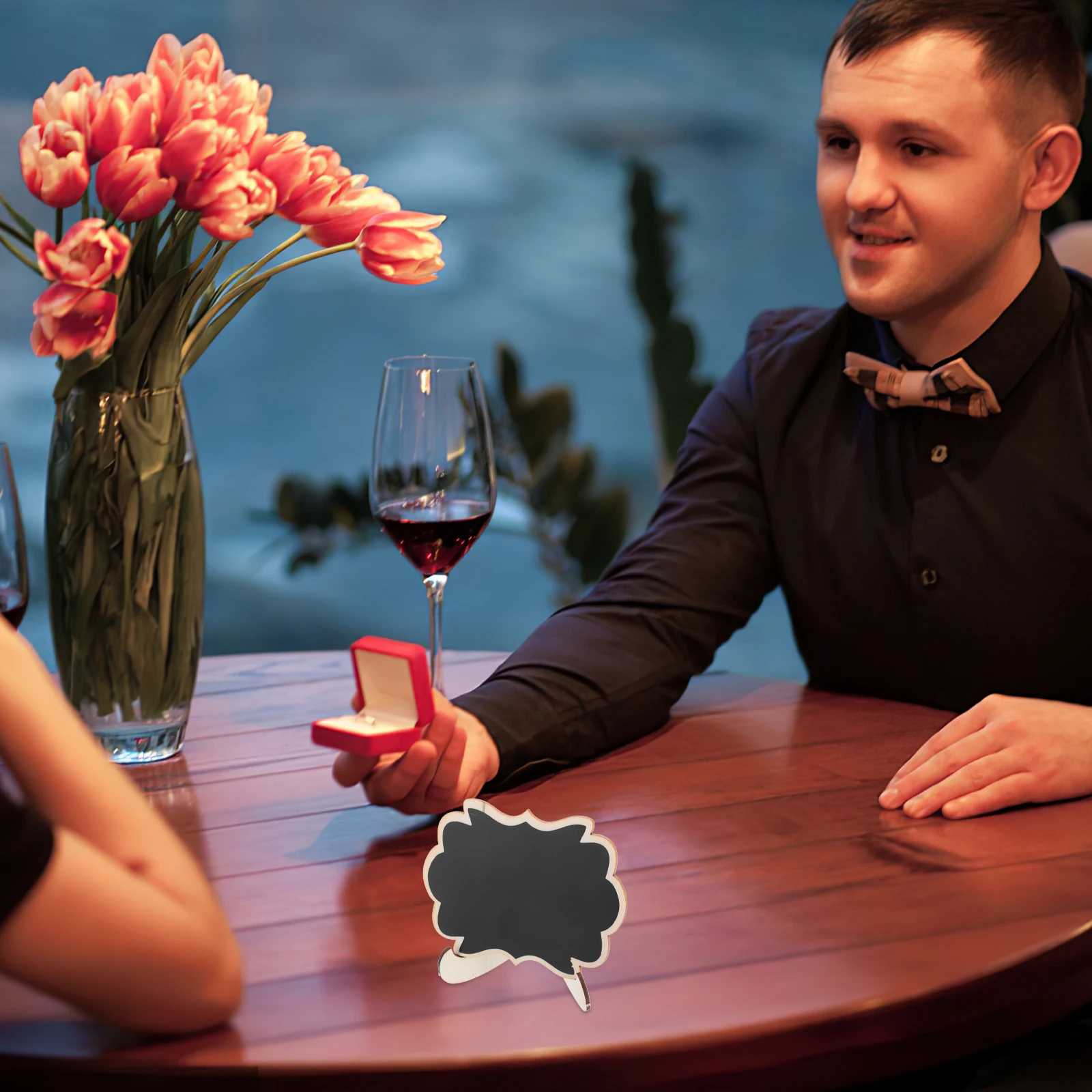 

10 Pcs Small Blackboard Display Chalkboard Food Signs for Buffet Labels Tag Table Number Wood