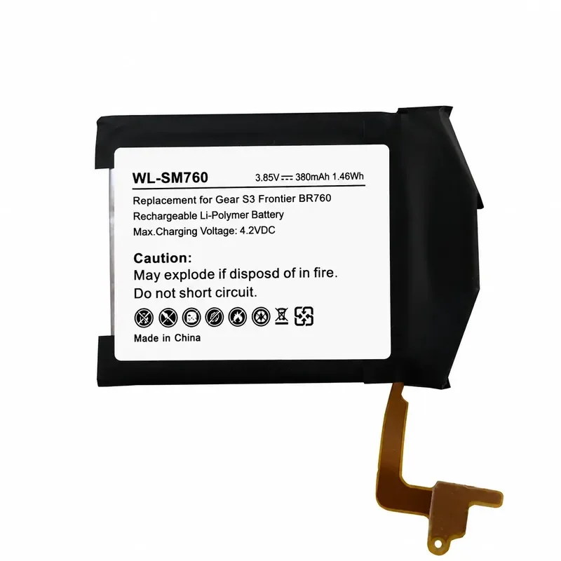 For Gear S3 SM-R760 SM-R765 Watch Battery EB-BR760ABE Replacement Rechargeable Li-ion Cell for Smartwatch Repair