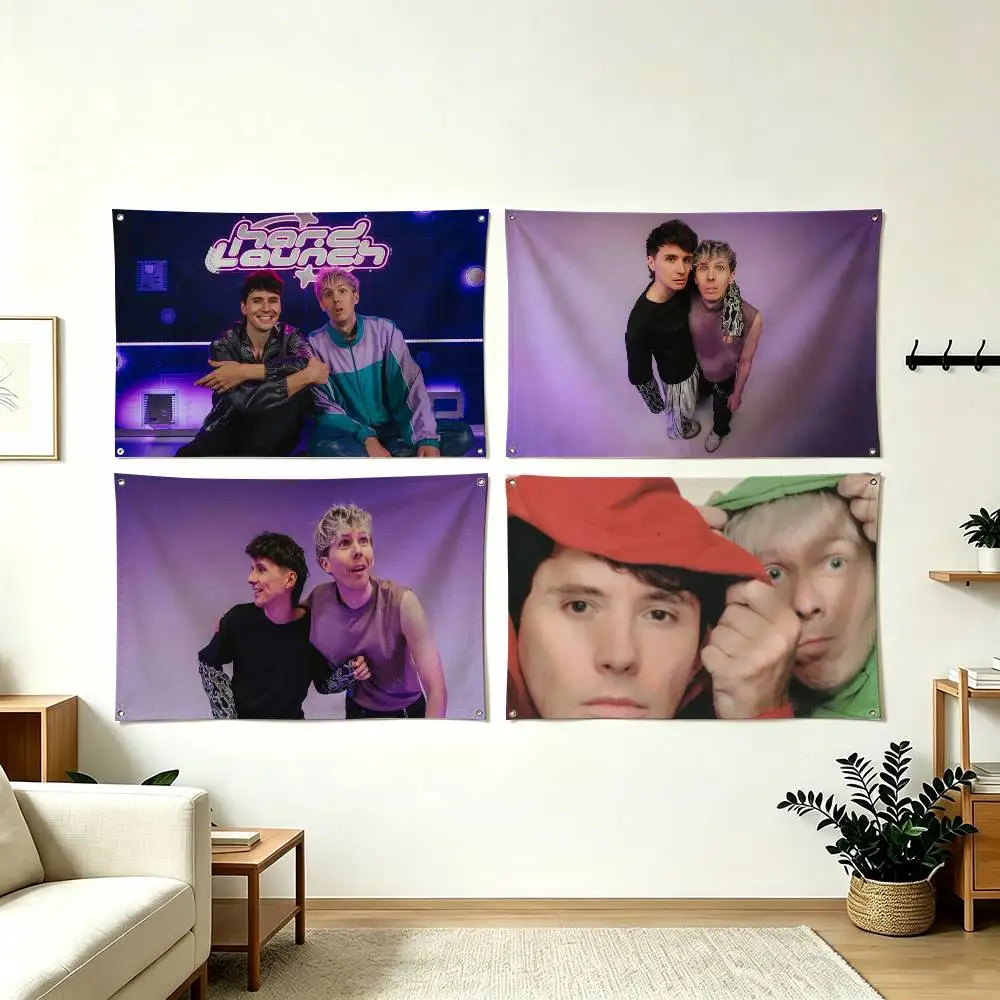 D-Dan and Phil Flag Suitable For Party Club Outdoor Interior Wall Decoration Banner Fans Gift