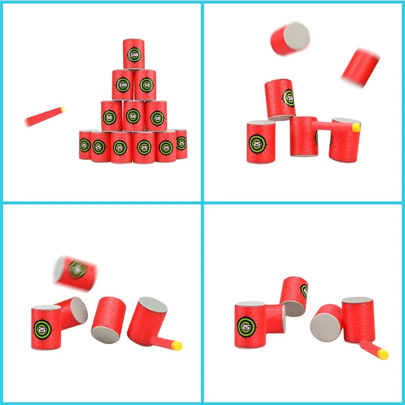 12PPCS EVA Foam Bullet Target Dart Toys for Nerf N-strike Blasters Fixed Elite Games Kids Training Supplies Toy