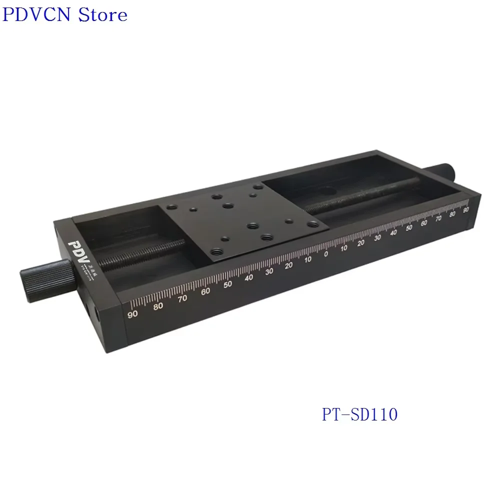 X Axis 125mm Travel Manual Linear Stage Translation stage Manual Displacement platform Optical Sliding Table PT-SD110