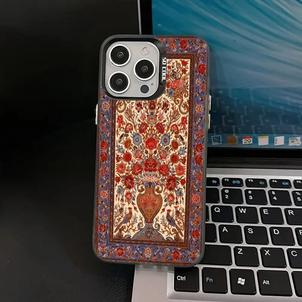 

Vase design pattern case for iPhone17 16 15 14 13 12 11 Pro/ Max/Plus shock-proof rear cover anti-fingerprint