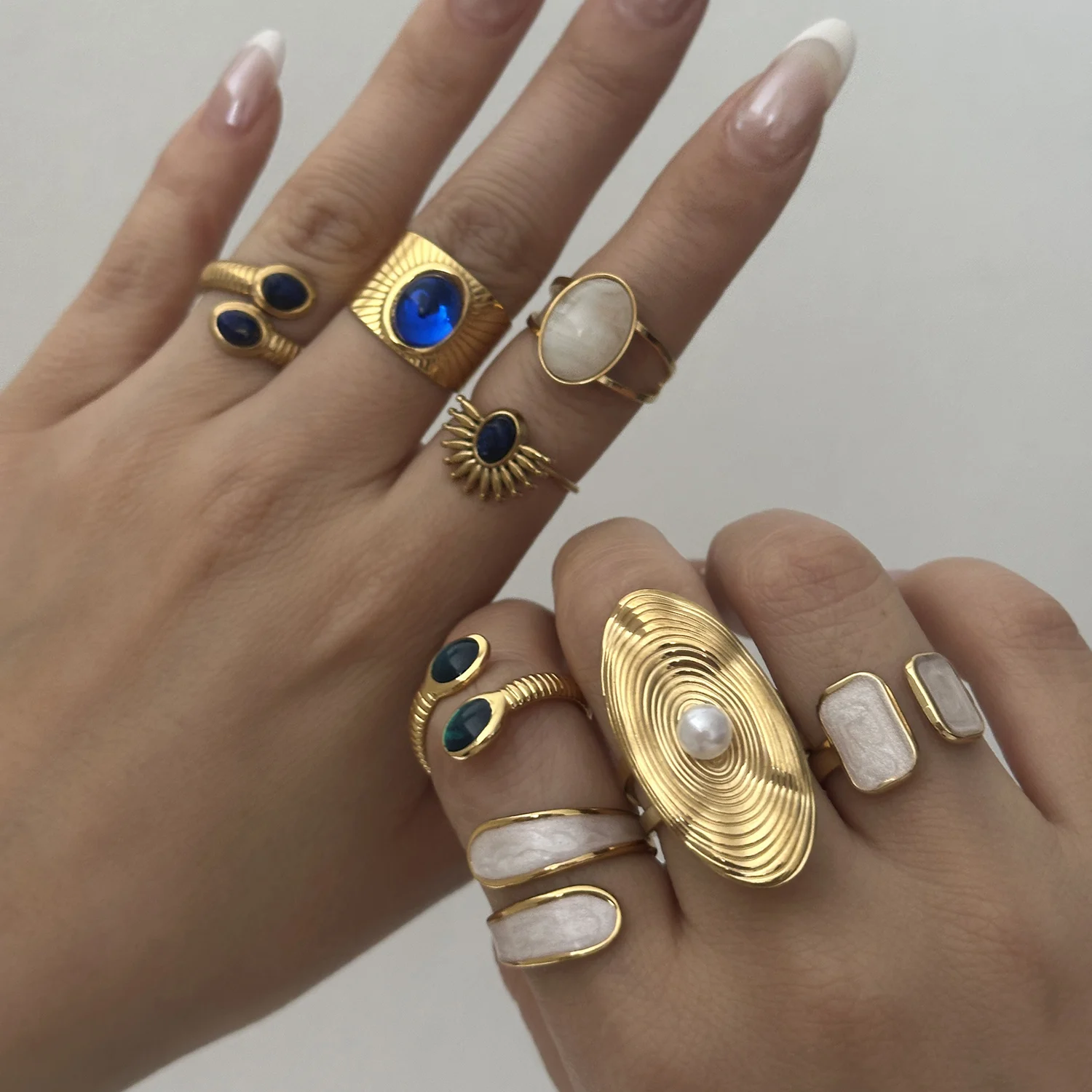 Stainless Steel Gold Plated Ri - Minimalist Ring Stackable review and price