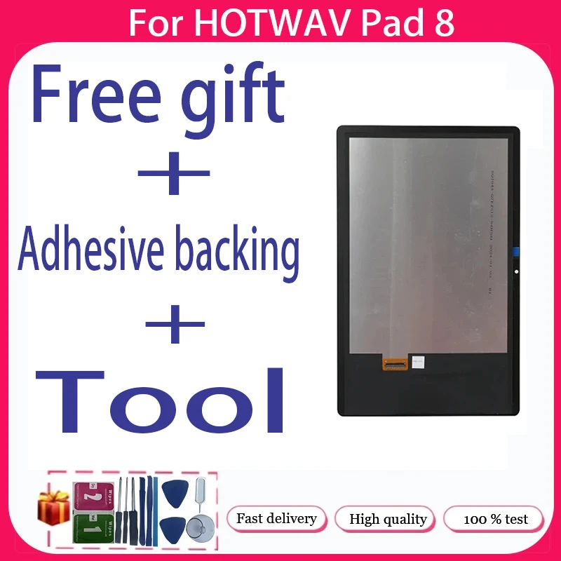 For HOTWAV Pad 8+ LCD Display + Touch Screen+Free adhesive backing+Tool