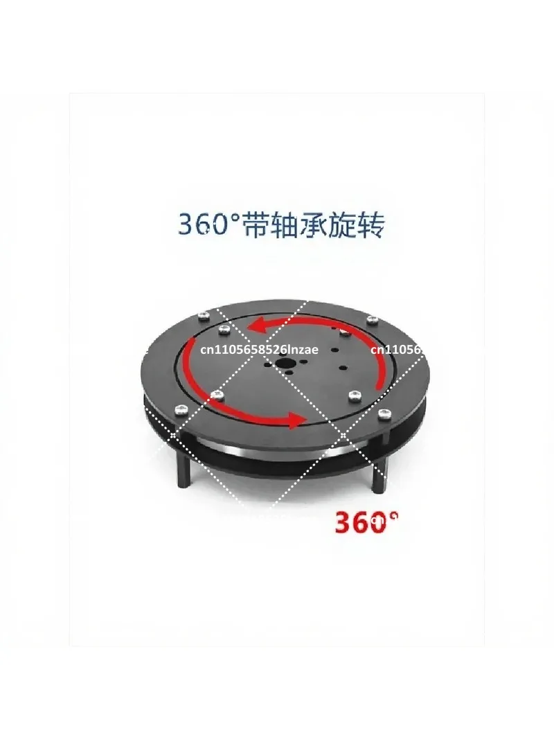 360° Motorized Rotating Turntable with 2-Axis Pan-Tilt, All Metal Bracket & Bearing System for Camera Monitor Mounting