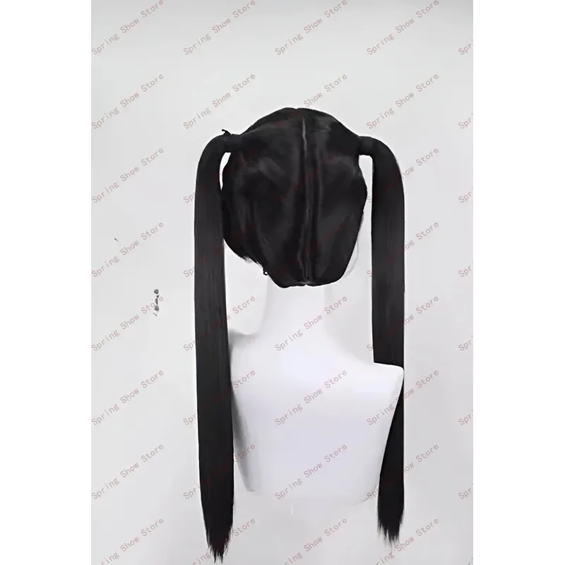 

DY20Tek Ken Ling Xiaoyu Cosplay Costume Synthetic Hair Headwear Black Long Double Ponytail Wig25