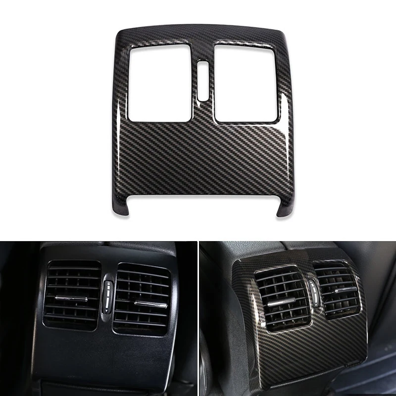 

Car Styling Carbon Fiber texture Rear Air Condition Outlet Frame Cover Trim For Mercedes Benz C Class W204 2008 - 2011 2012 2013