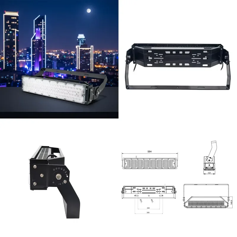 60cm Length 200W RGBW Led Spotlights Outdoor Events SMD5050 4in1 Chip with 20 Beam Angles by DMX Control