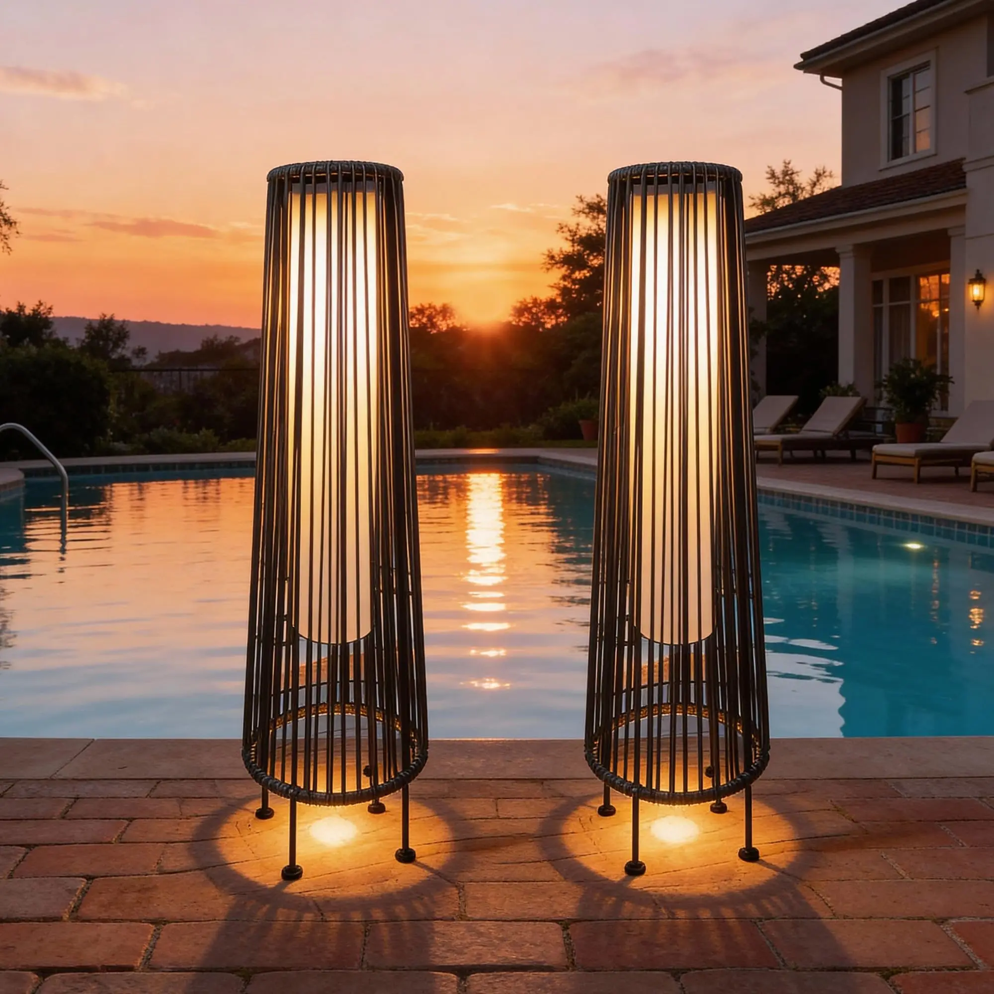 Solar Lights Outdoor Waterproof, Solar Floor lamp for Patio