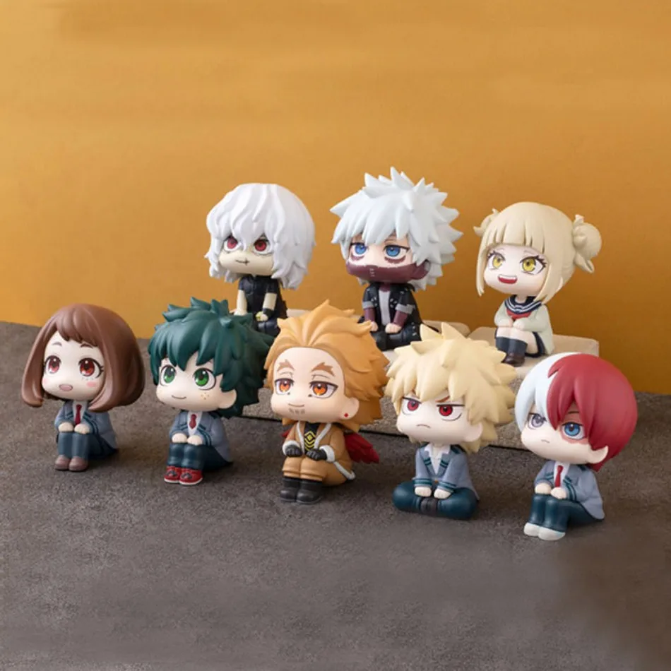 1-4 piezas boku no hero academy figura de anime midoriya izuku figura de acción bakugo katsuki/todoroki shoto estatuilla colección de juguetes de pvc