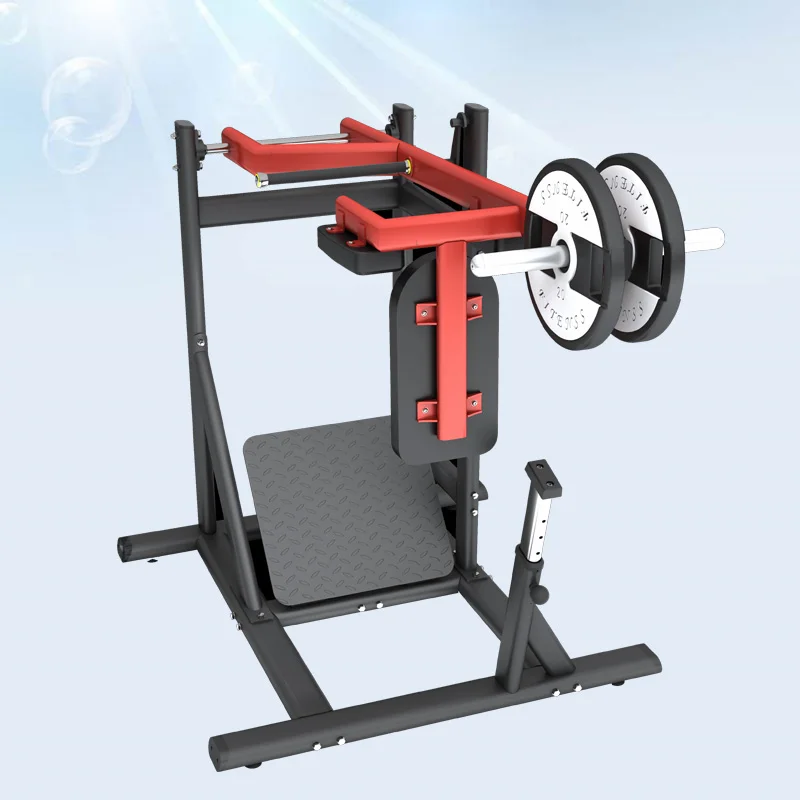 

Plate Loaded Pendulum Squat Hip Glute Machine PL38 Commercial Gym Fitness Equipment Standing Calf Squat Machine For Sale