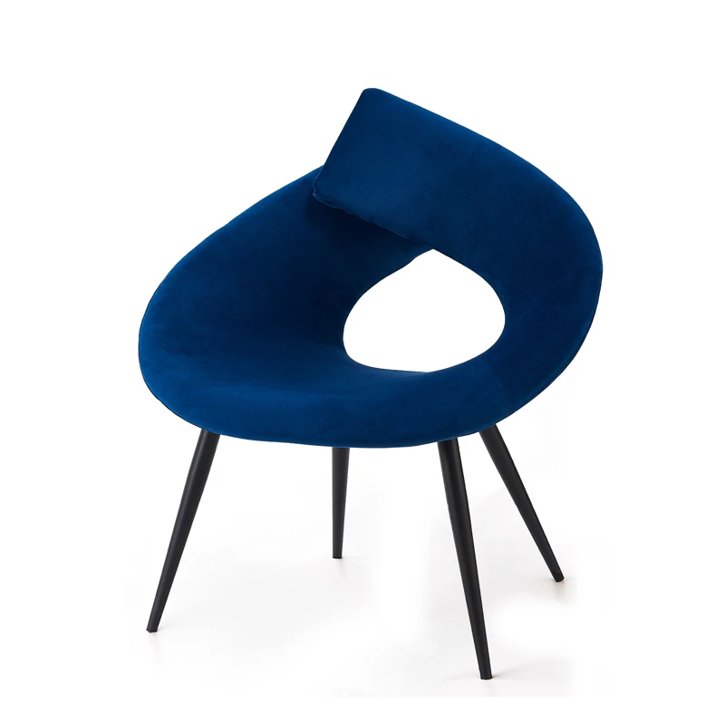 

Modern Nordic Design Dinning Furniture Metal Leg Upholstery Fabric Velvet Dining Chairs For Dining Room Restaurant