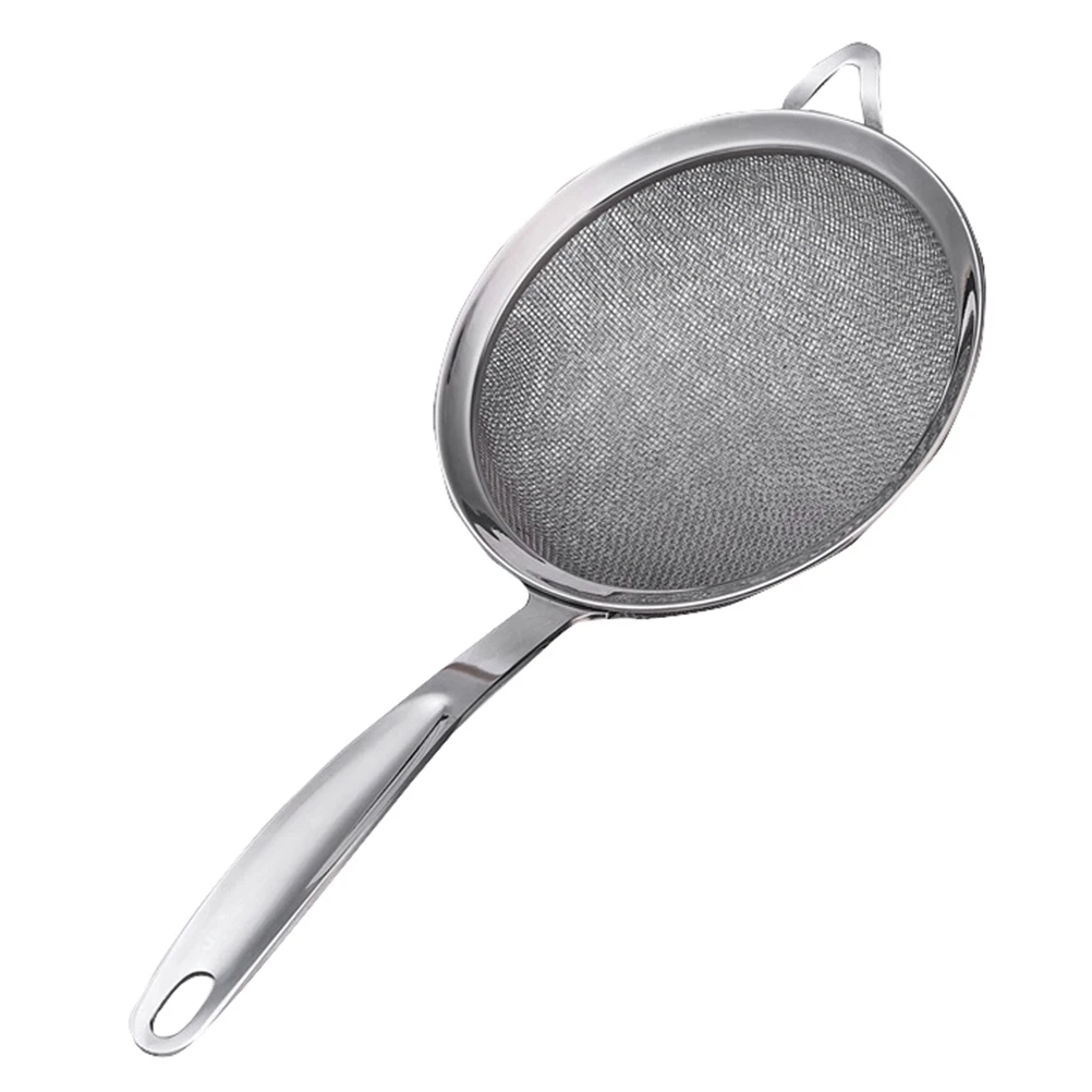 

Hand Held Flour Sieve Stainless Steel Fine Mesh Strainer Baking Sifter Tool Rotating Cup Kitchen Accessories Household Sieve