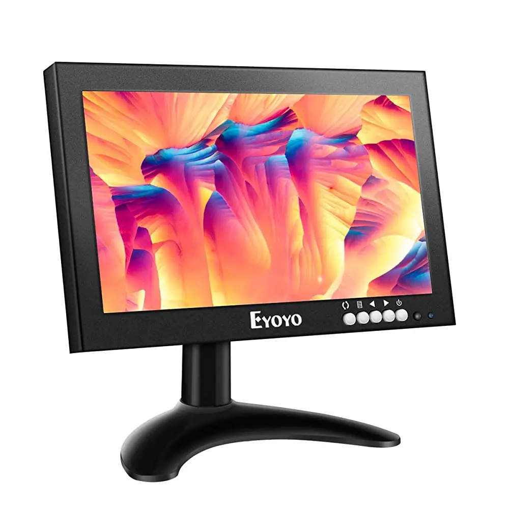 

Eyoyo EM08G 8 Inch Computer Monitor 1280x720 HD Resolution IPS Full View Display Support HDMI/VGA/AV/BNC Input Built-in Speakers