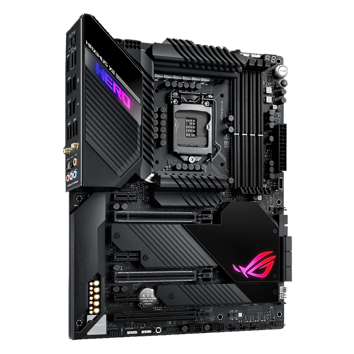 Imagem -02 - Asus-rog Maximus Xii Placa-mãe Hero Intel Z490 Lga 1200 Ddr4 128gb Suporta Core I310300 I5-10400f I5-11600k I9-10900f