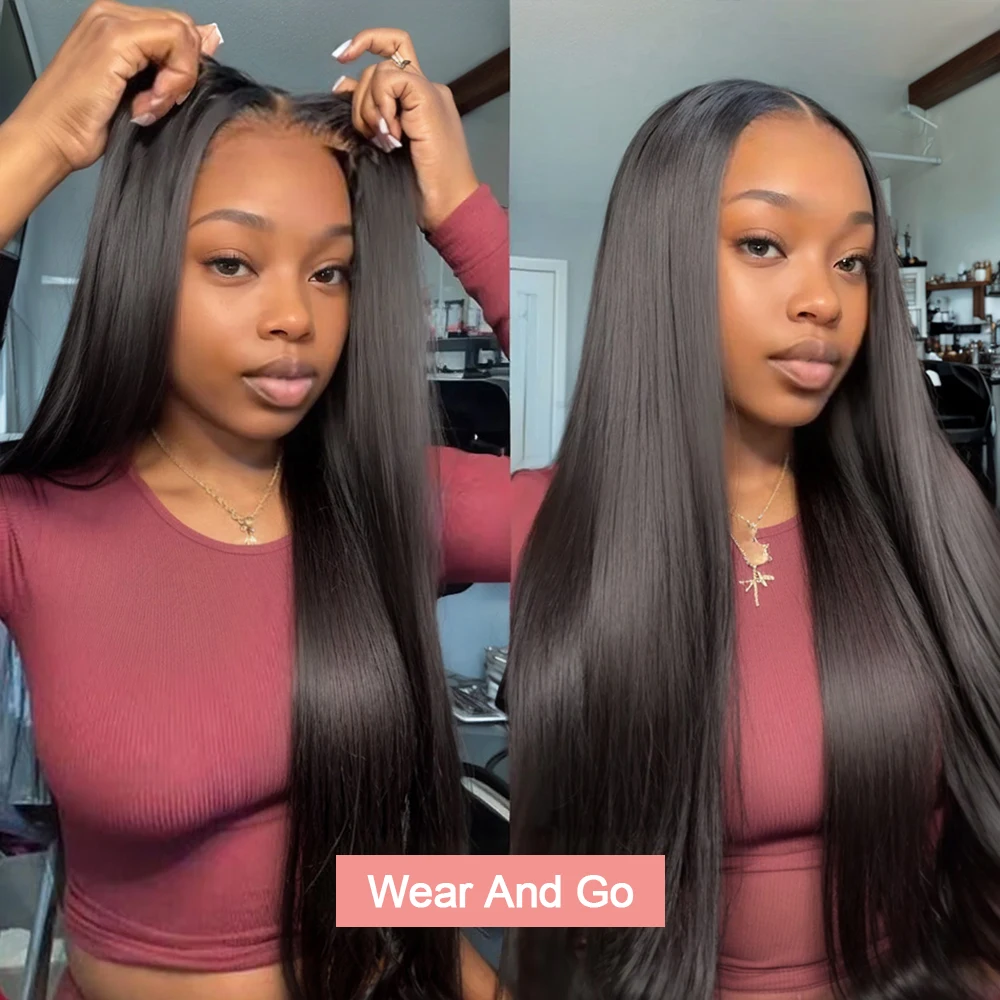 High-quality Vietnamese 250 Density 13x4 13x6 HD Lace Front Human Hair Wigs 30 40 Inch Bone Straight Human Hair Wigs Natural Pre Plucked Transparent Lace Frontal Wigs Pre Cut Glueless 5x5 Closure Wig Human Hair For Women