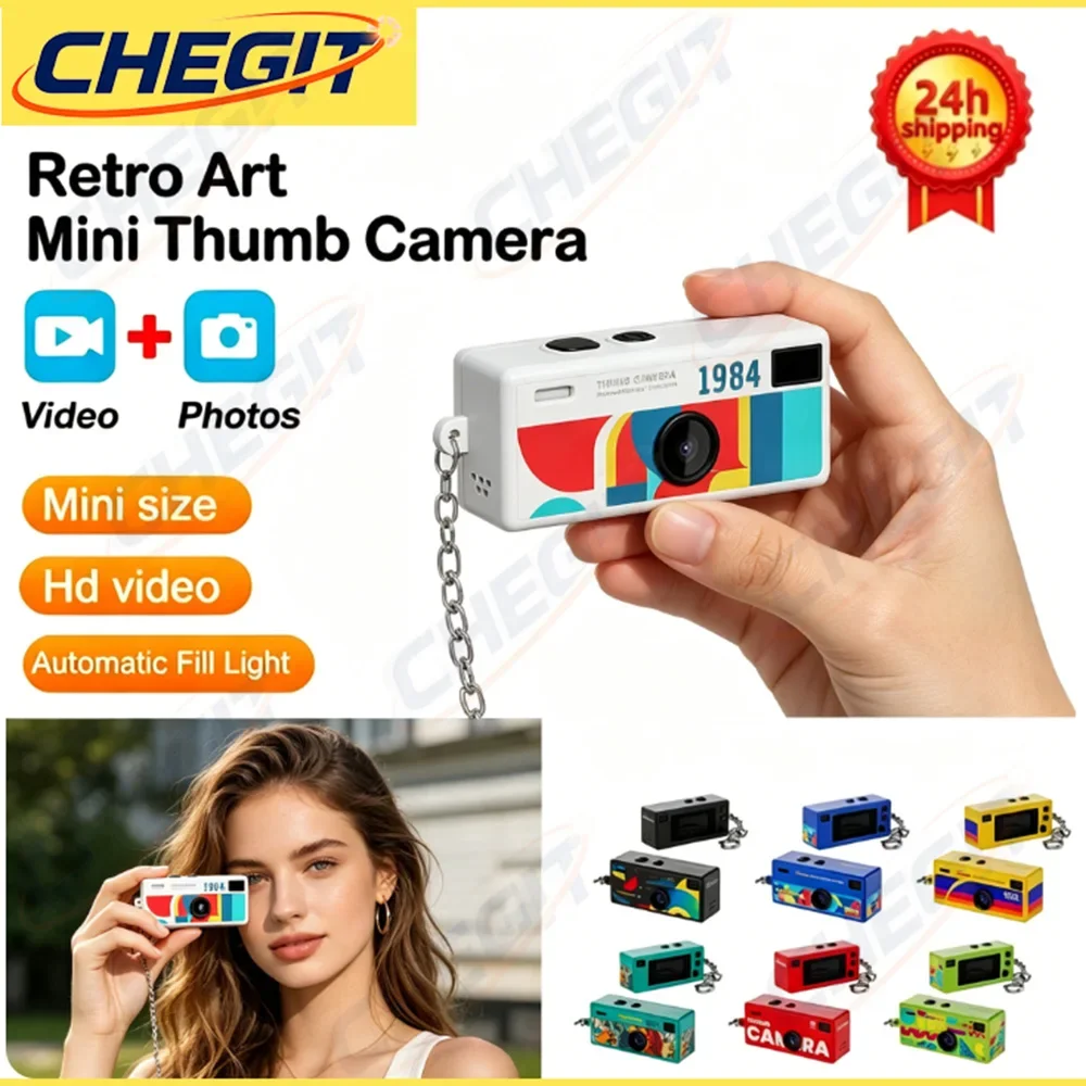 

G6 HD Mini Digital Camera, Interchangeable Lens, Manual Mode, 1080P, Portable Retro Keychain Cam for Vlogging, Travel, Students