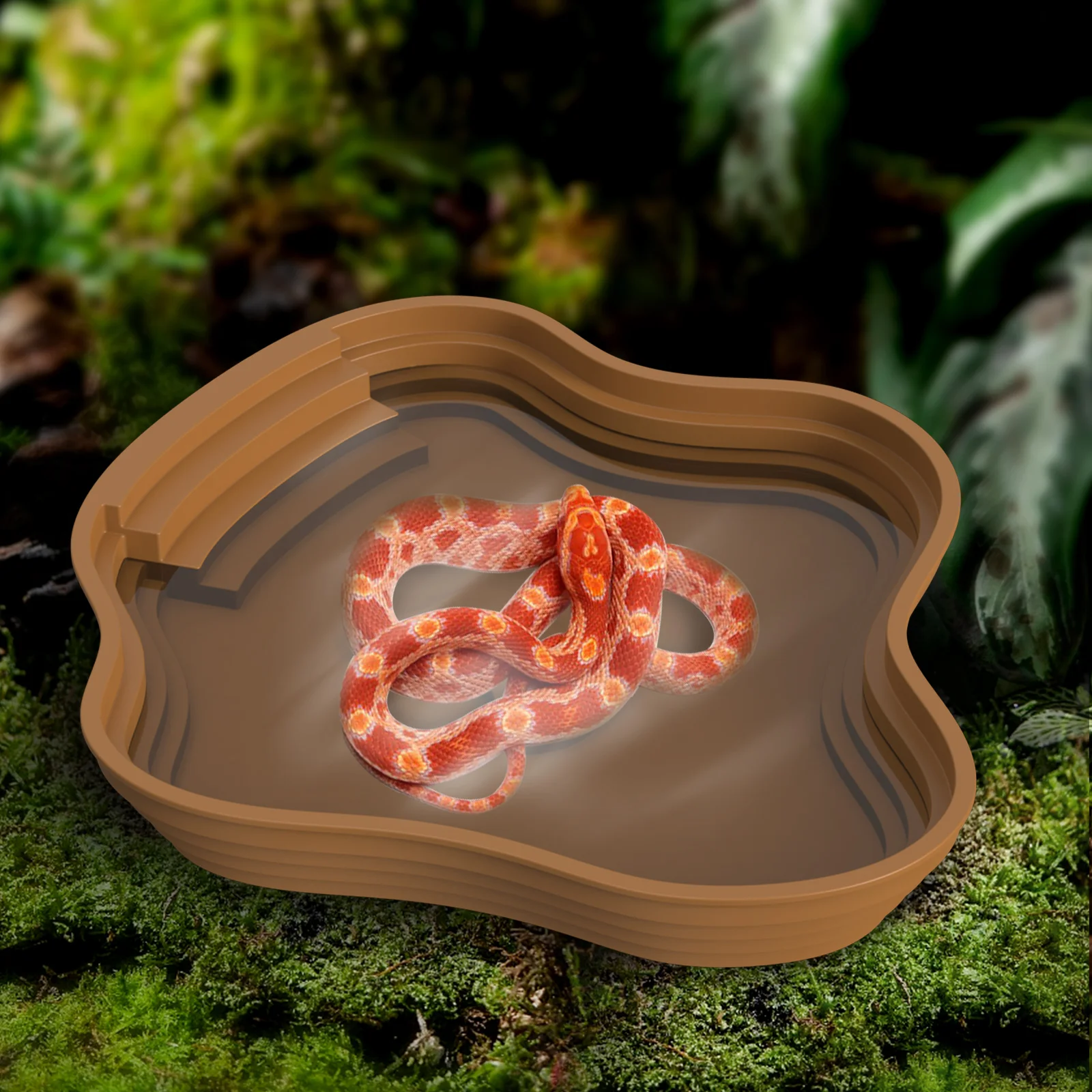Turtle Bathing Basin, Frog Bathing Basin, Can Also Be Used as Food Bowl and Water Basin, Suitable for Reptiles and Amphibians