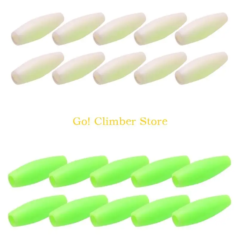 Q84C 10 قطعة توهج الصيد هوك أنابيب الحبار الطعوم كم الصيد أداة أنبوب مجوف خطاف الصيد اكسسوارات البحر الصيد معالجة