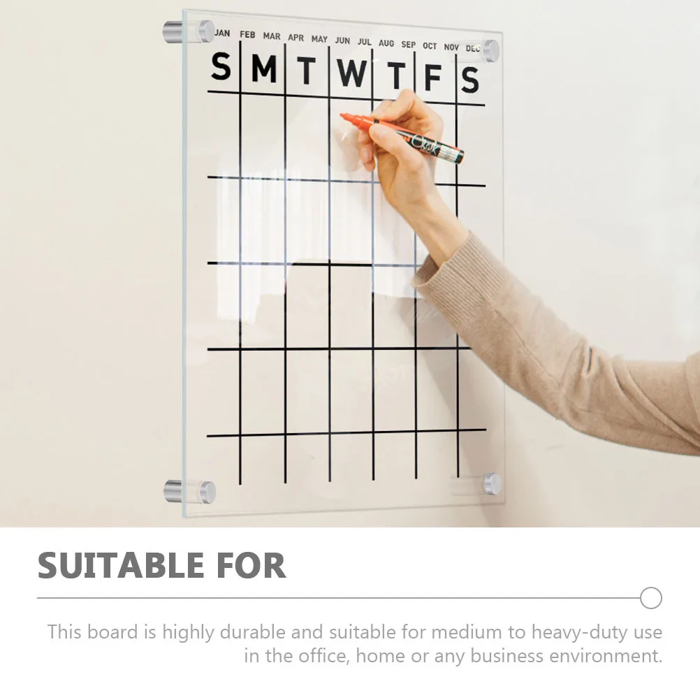 1Set الاكريليك الأسبوعي للقيام قائمة المجلس الحديثة وظيفية مكتب أساسيات الباب معلقة مجلس تسجيل اللوازم الكلية