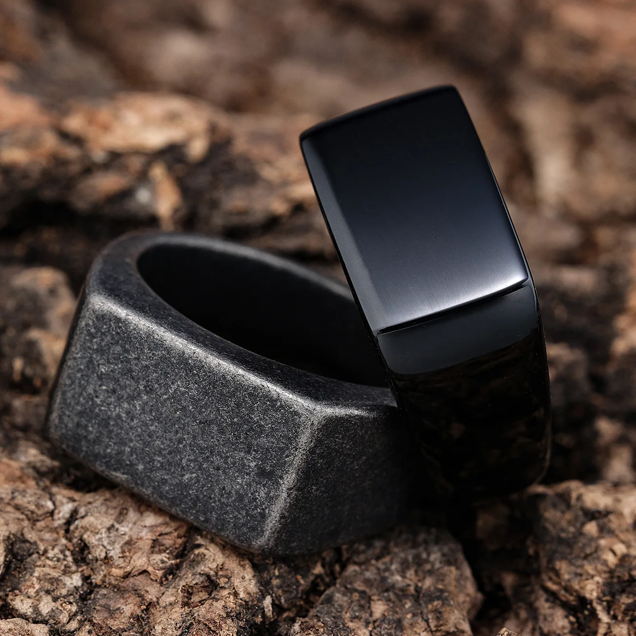 2026 New Minimalist And Fashionable 925 Silver Ring, Niche Rectangular Mirror Smooth Surface Men's Ring