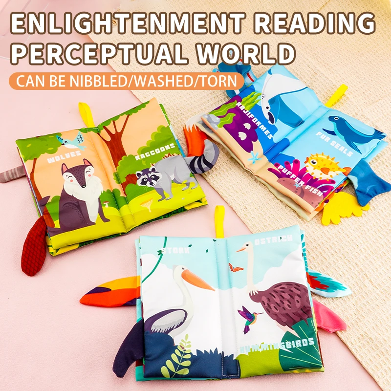 0-6개월 아기 책, 배 위 눕기 시간용 고대비 감각 장난감, 텍스처 북, 선물, 양말 속 선물