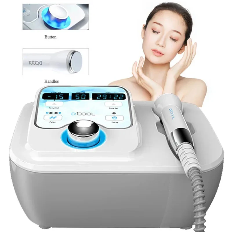 DUOZI-DZ-10 portátil DCOOL PRO PLUS PRO D, bomba de calor frío, electroporación RF CRIO, refrigeración facial, máquina de congelación