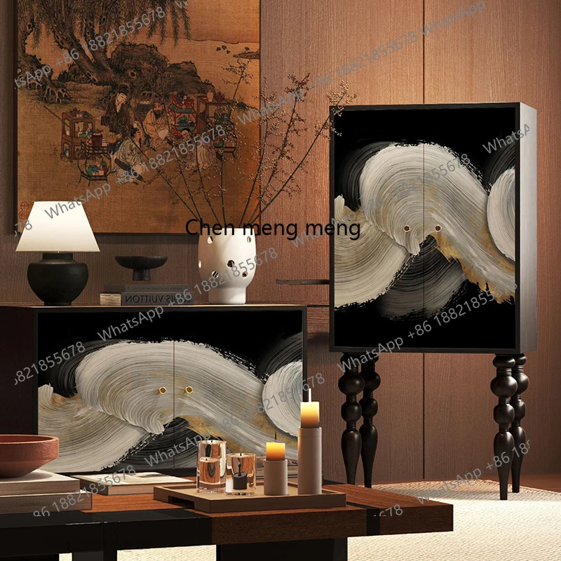 

French style, solid wood chest bedroom, art medieval cabinet storage, integrated multi-function