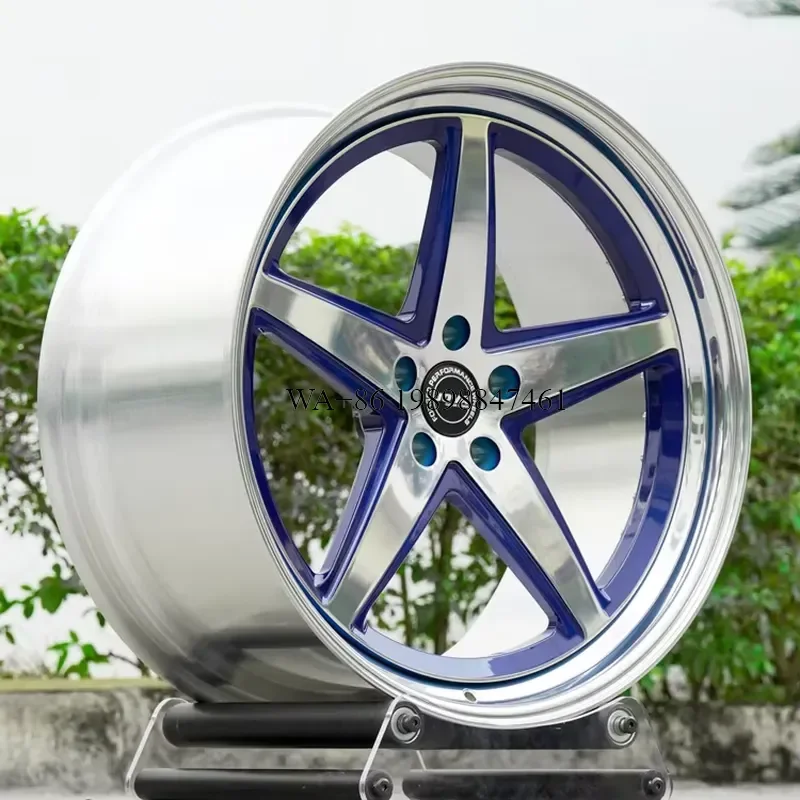 New HZR Forged Two-piece Aluminum Alloy Wheel Hub 5x120 Bolt Pattern R20 R22 5-spoke Center Cap in Silver for CTS Coupe