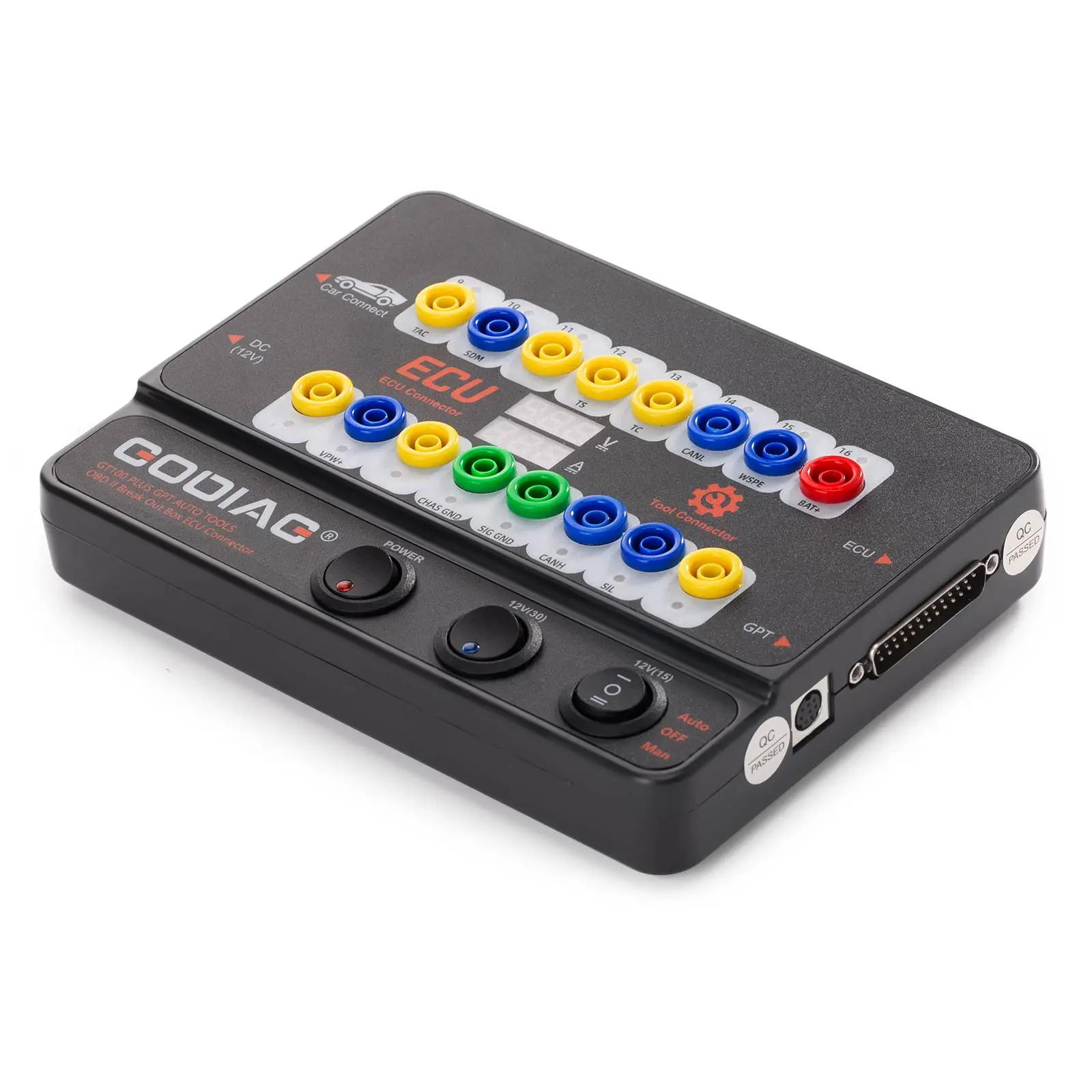 GODIAG GT100 PLUS GPT ENET DOIP 12V-24V AUTO TOOLS OBD II Break Out Box ECU Connector view 3
