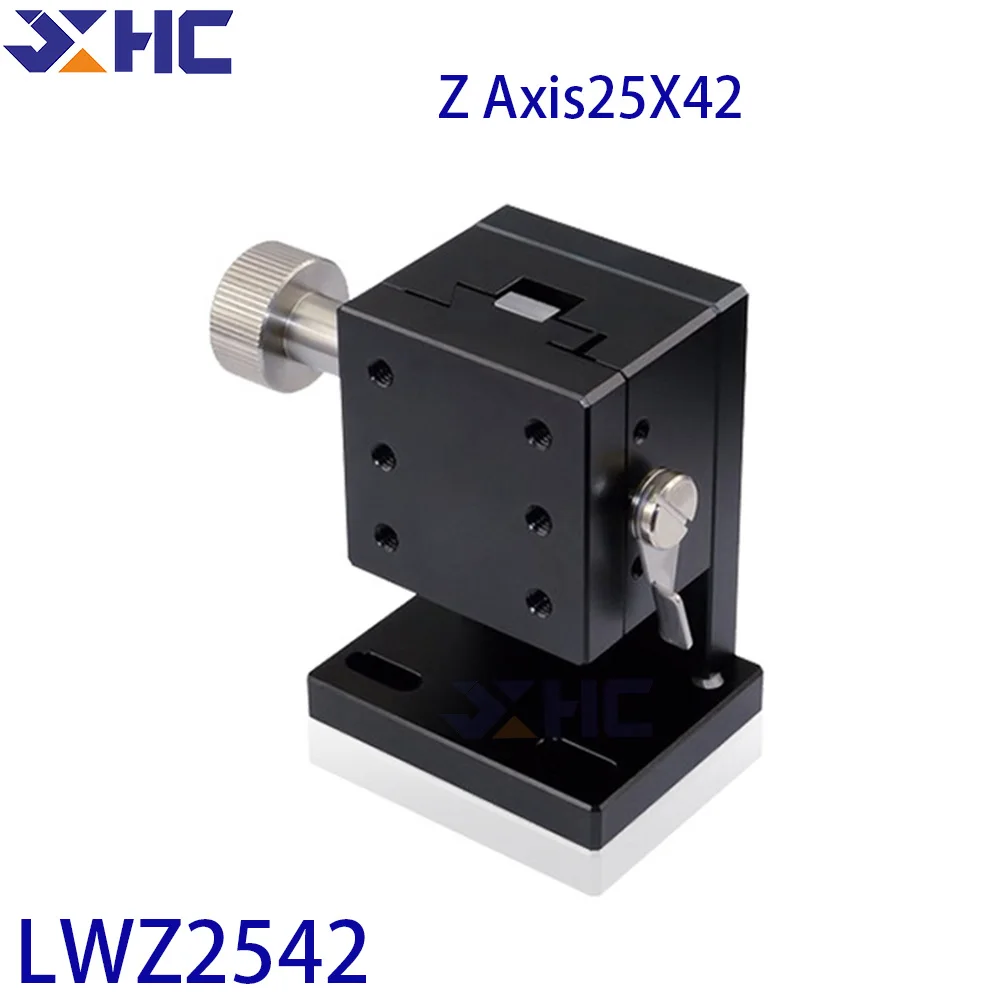 

Z Axis LWZ2542 25*42mm Dovetail Groove Sliding Table Manual Platform Rack and Pinion Drive High Precision Knob Fine-Tuning Slide