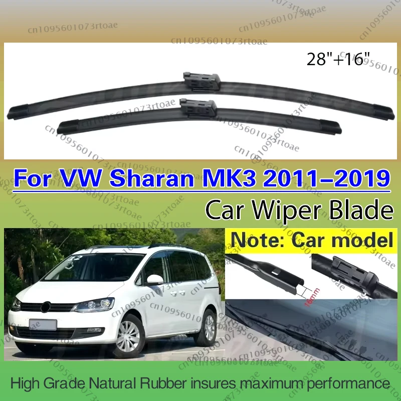 

Car Wiper Blade Front Window Windshield Rubber Refill For VW Volkswagen Sharan MK3 2011 - 2019 2018 LHD 28"+16" Car Accessories