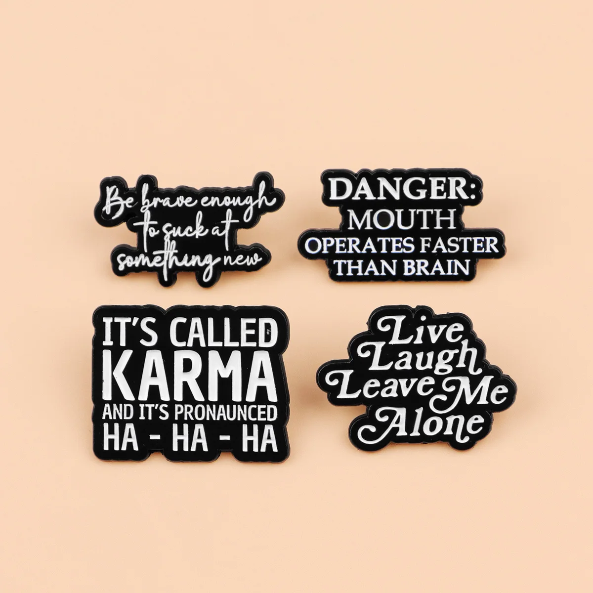 I\'M Enamel Pin Funny Quotes Brooch Pines Lapel Pins Badge on Backpack Clothing Accessories Fashion Jewelry Friends Gifts