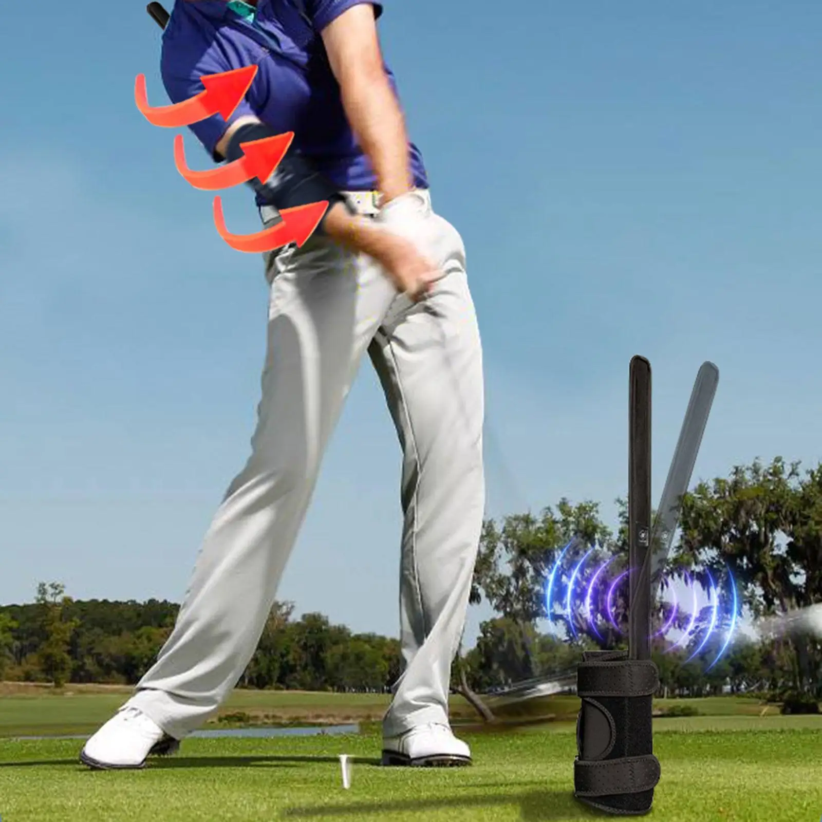 Golf Swing Trainer Golf Training Aid Vocal Correct Posture Swing Correcting Tool