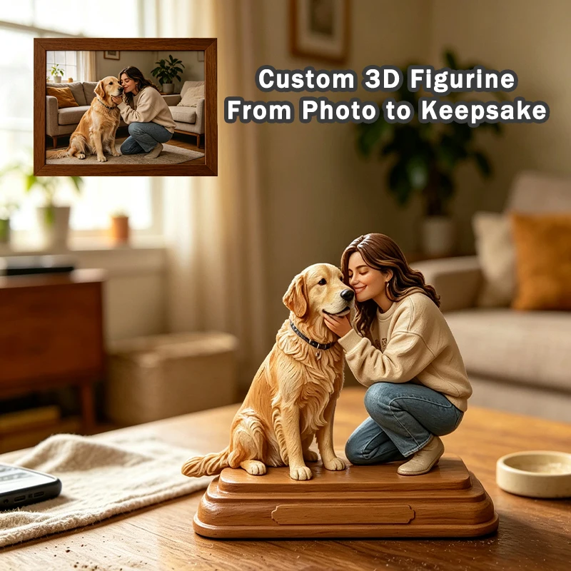 Custom 3D Printed Chibi Golf Figurine, Personalized Cartoon Character Mini Statue Customized From Your Artwork