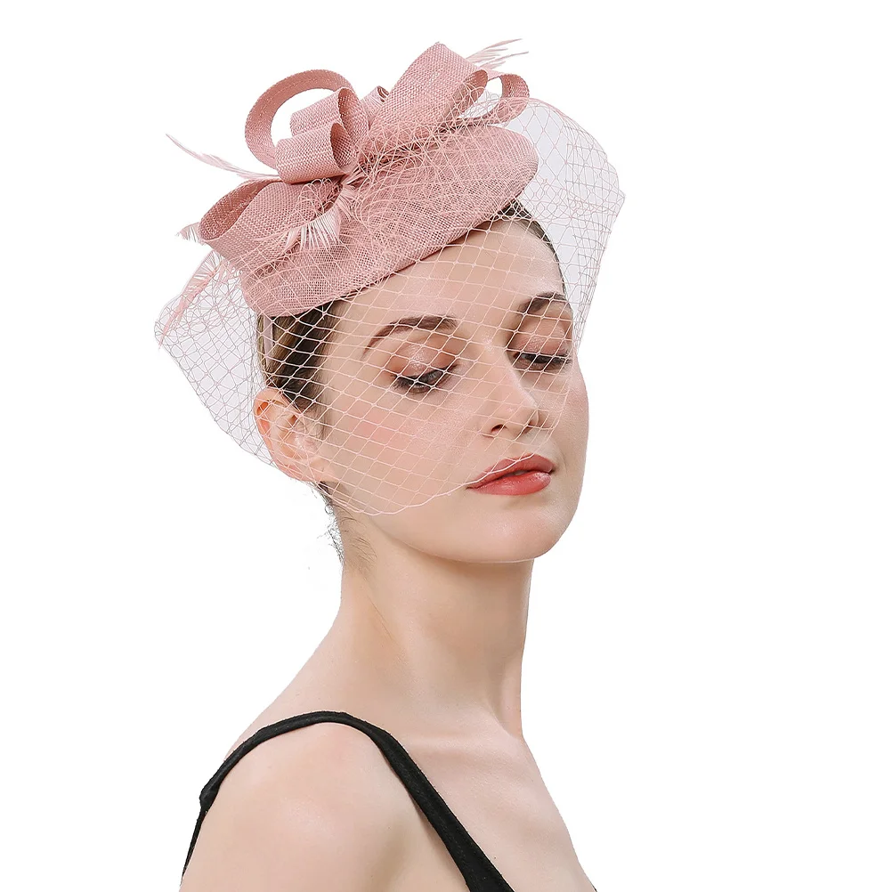 

Fascinator Hat Headb Hair Accessories Mesh Fascinators for Women Tea Party Headdress Banquet Wedding Role Playing Stylish