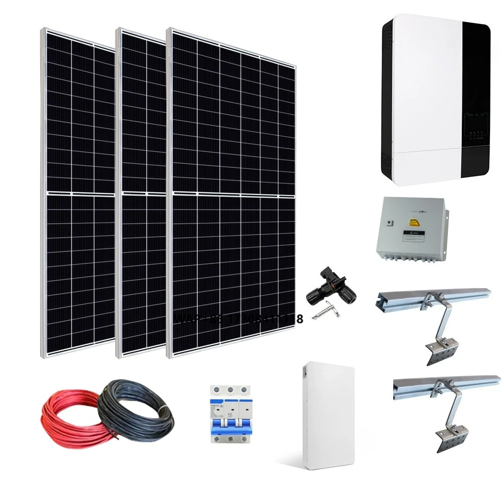 5kW 10kW Solar System Kit PV Panel Inverter Lithium Battery Mounting Brackets Cable MC4 Breaker All in One