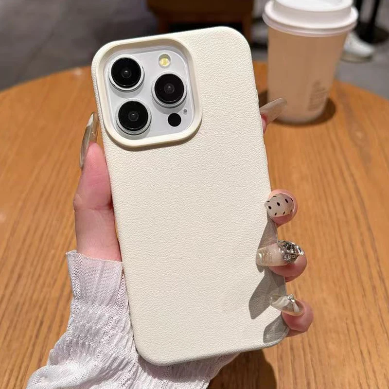 Personalized DIY Customized Name Photo Phone Case For iPhone 17 16 15 Pro Max 14 13 12 Pro Max  Leather Texture TPU Soft Cover