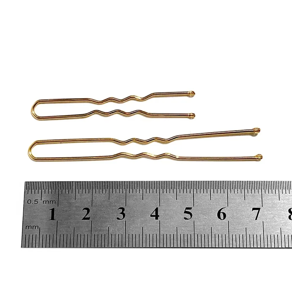 50 Pieces U-Pin Hairpin Simple Black Hairpin, No Paint, No Deformation, Invisible Hairpin for Women Bridal Hair Pin