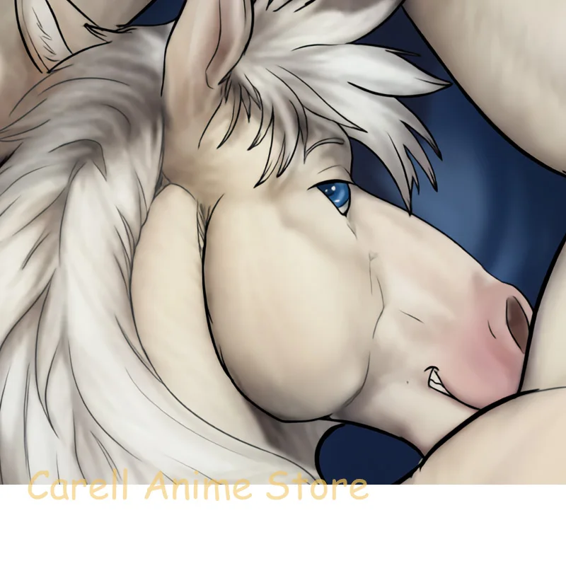 

Dakimakura Horse Male Anime Body Pillow Cover Double Sided Print Life size 2WAY Pillowcase