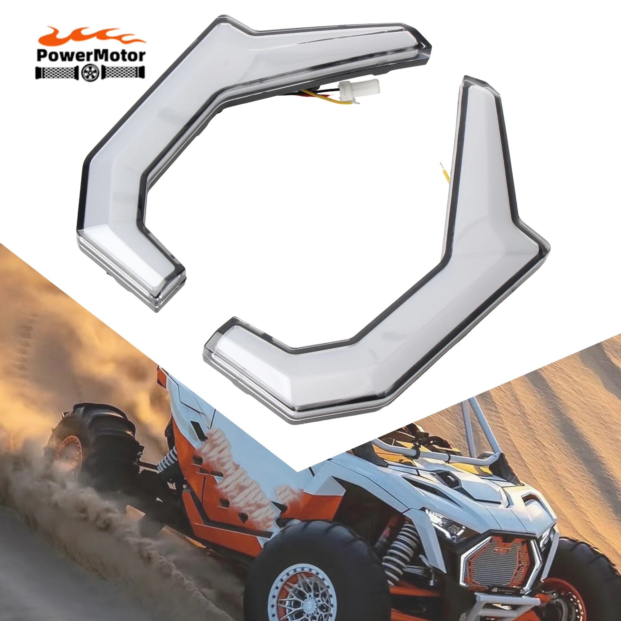

UTV ATV Motorcycle Front Fang Accent Lights Turn Signal Light for Polaris RZR XP XP4 1000 2014-2018 RZR-4 900 2015-2020 Parts