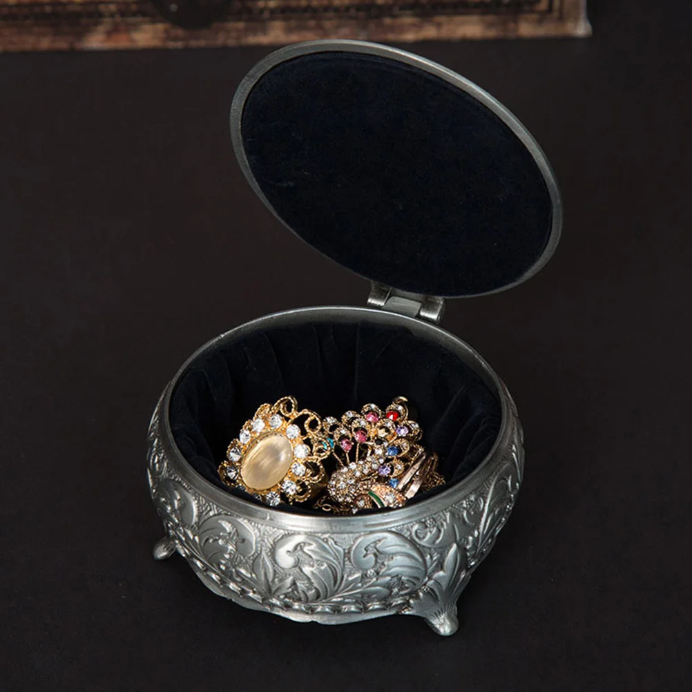 

1pc Jewelry Storage Case Portable Compact For Earrings Rings Necklaces Bracelets Watches Travel Organizer Gift Box Women