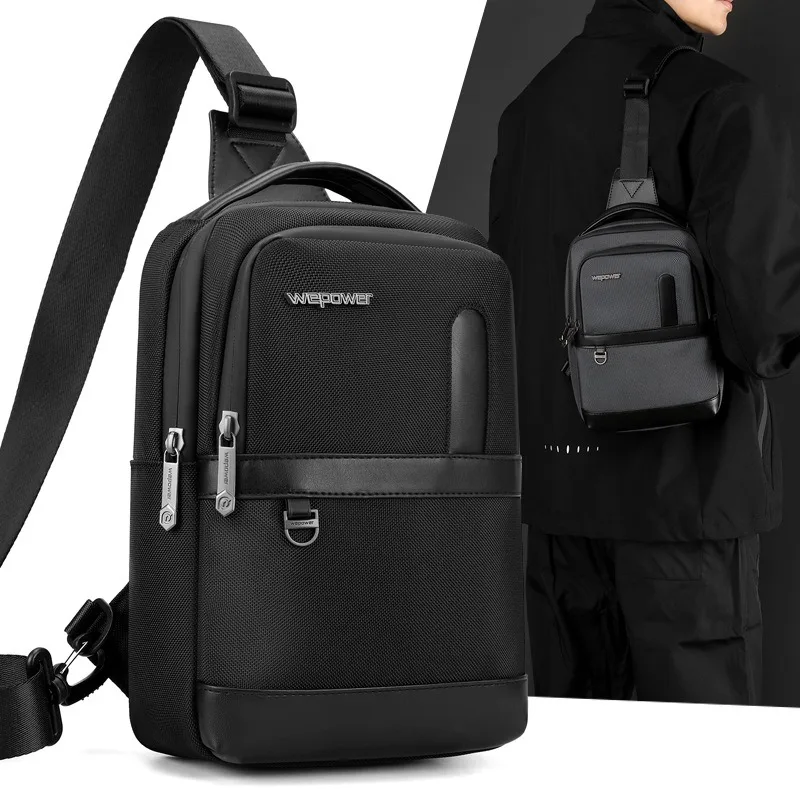 

Men's large capacity cross-body bag for travel, stylish commuting shoulder bag, practical backpack