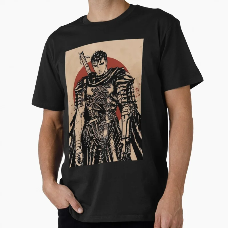 

Guts Manga Berserk Vintage Anime Fans Gift T shirt for men Large size Tops S-6XL 100% cotton printed Clothes