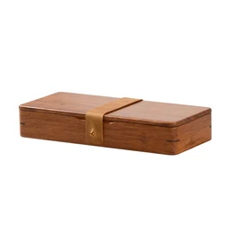 Bamboo Packaging Gift Box, Magnetic Leather Buckle Box, Exquisite Pendant, Jade Pot Holder, Storage