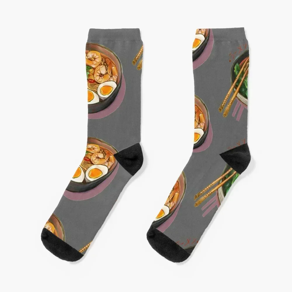 

Japanses Ramen Noodles Bowl Socks snow gym heated Men Socks Women's